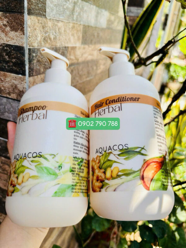 Bộ gội xả tóc Thảo mộc Luxury Aquacos - Ảnh 2