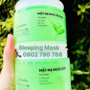 Mặt nạ ngủ chăm sóc da mụn Trà xanh