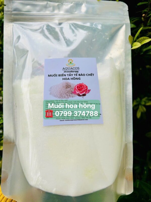 Muối hoa hồng tẩy tế bào chết