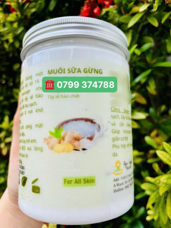 Muối sữa gừng tẩy tế bào chết