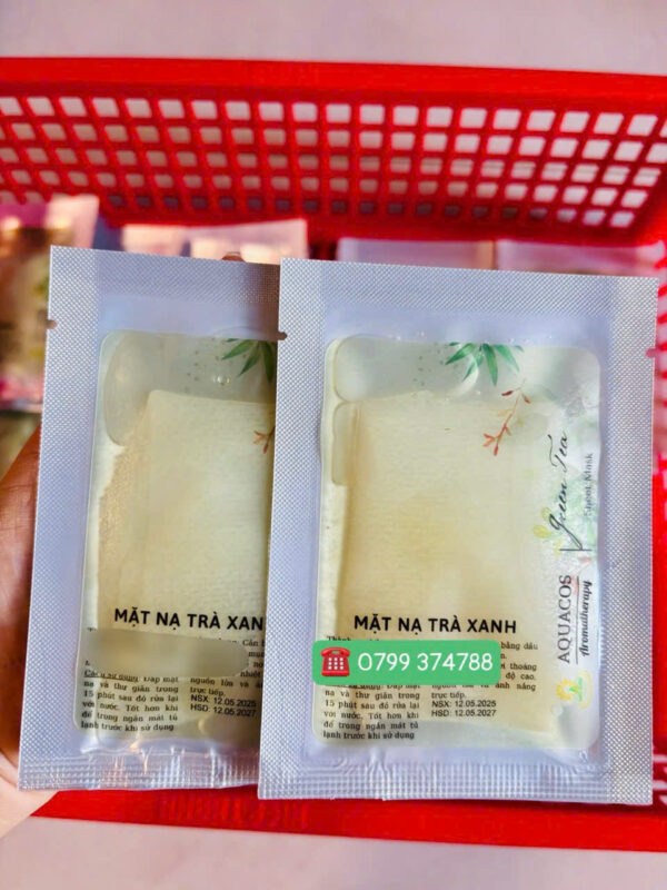 Mặt nạ trà xanh dạng miếng - Ảnh 2