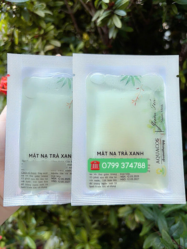 Mặt nạ trà xanh dạng miếng