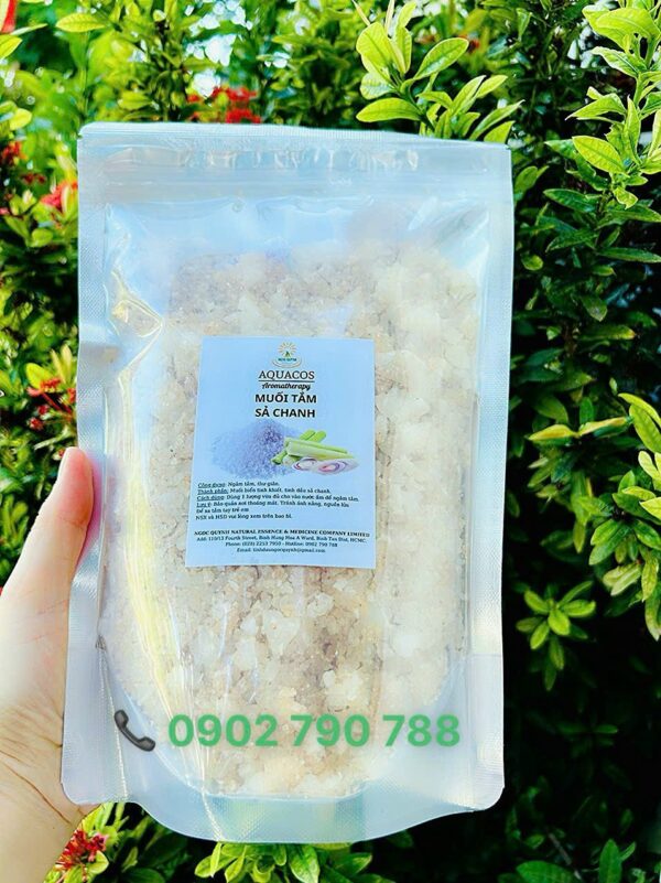 Muối trắng sả chanh ngâm chân