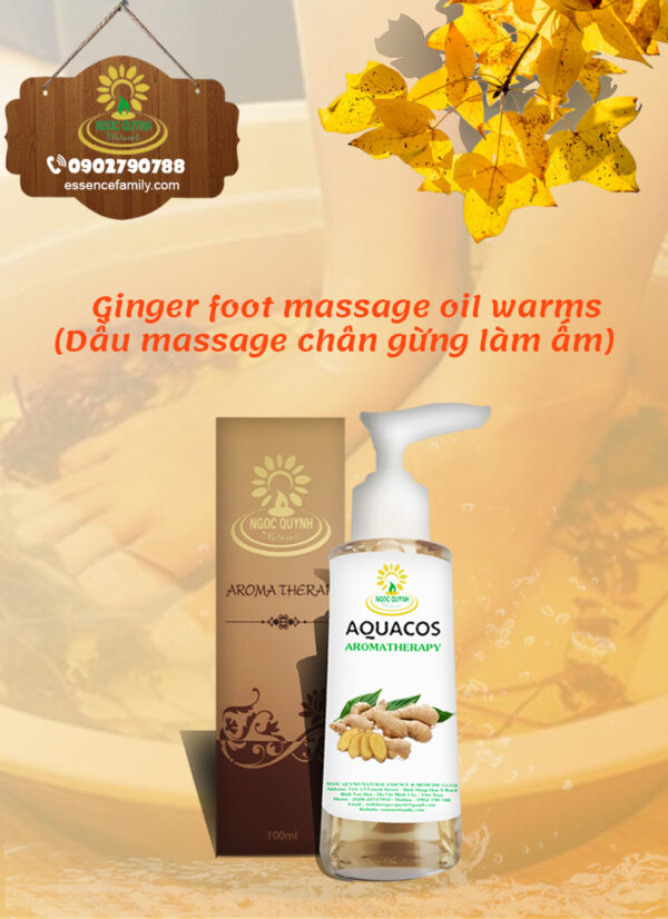 Dầu massage chân gừng