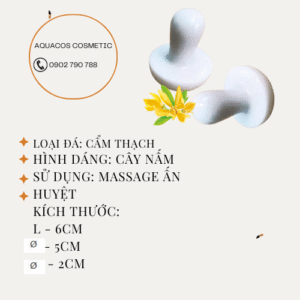 Đá cây nấm ấn huyệt trắng