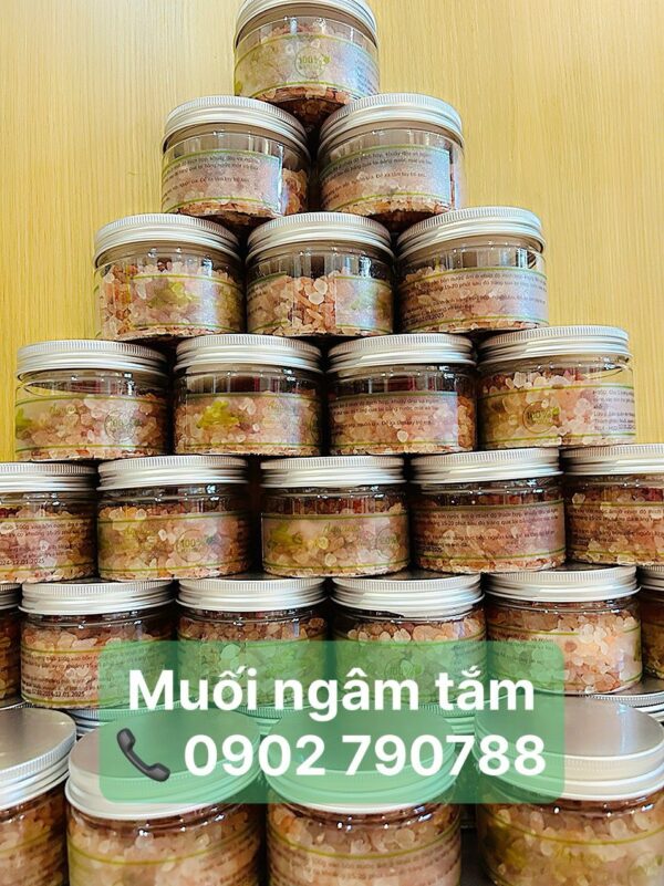 Muối sả chanh ngâm tắm