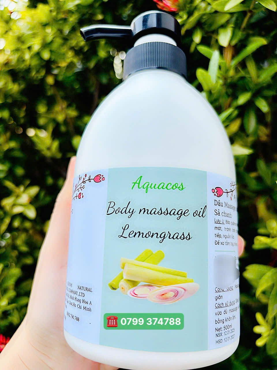 Dầu massage toàn thân Sả chanh