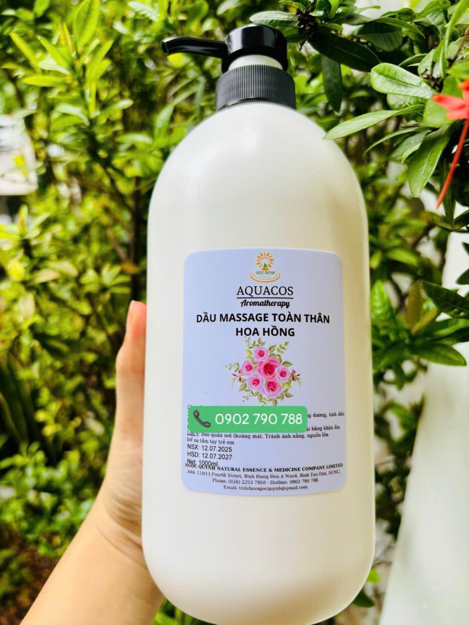 Dầu massage toàn thân Hoa Hồng