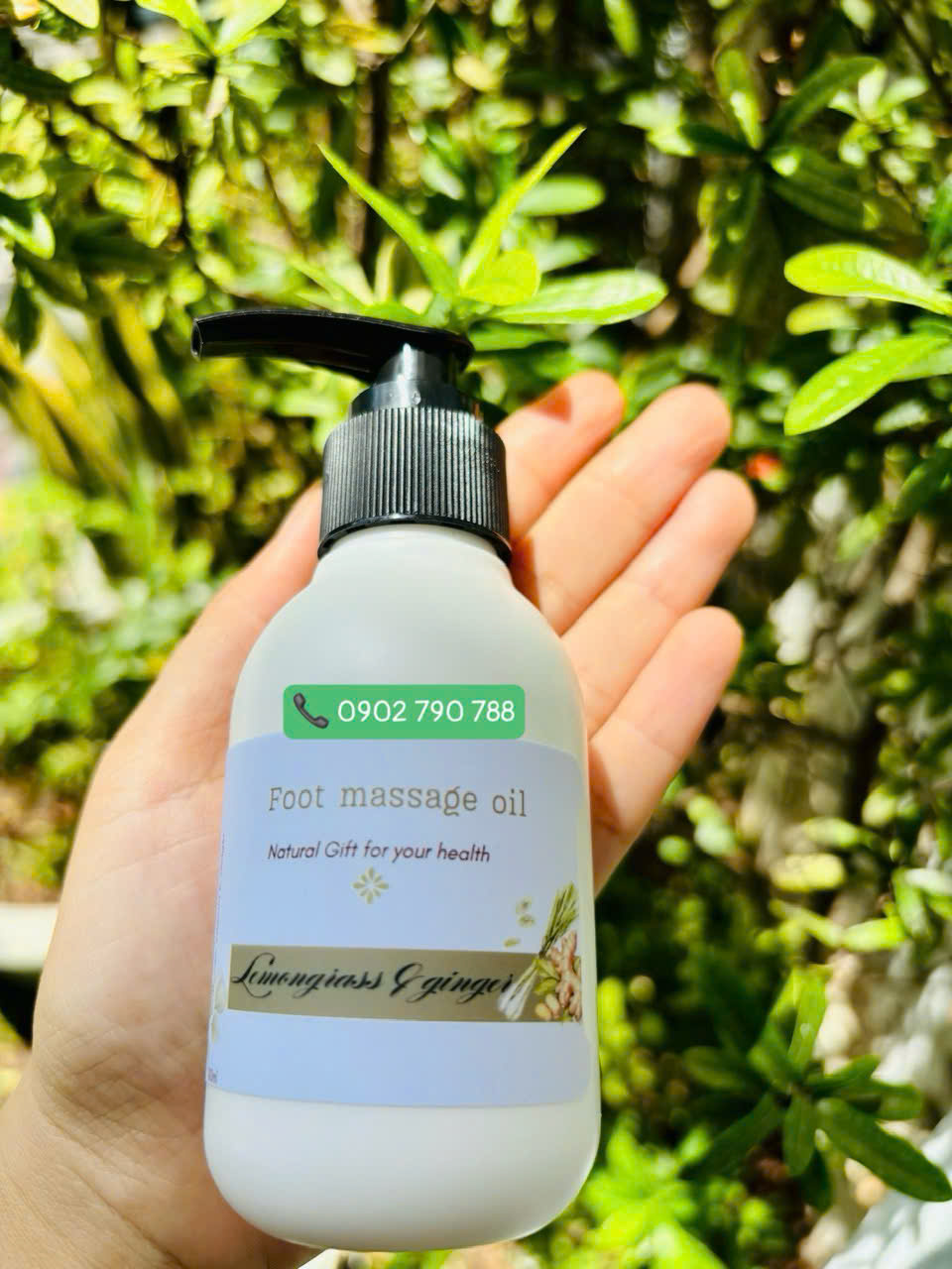 Dầu massage chân sả gừng