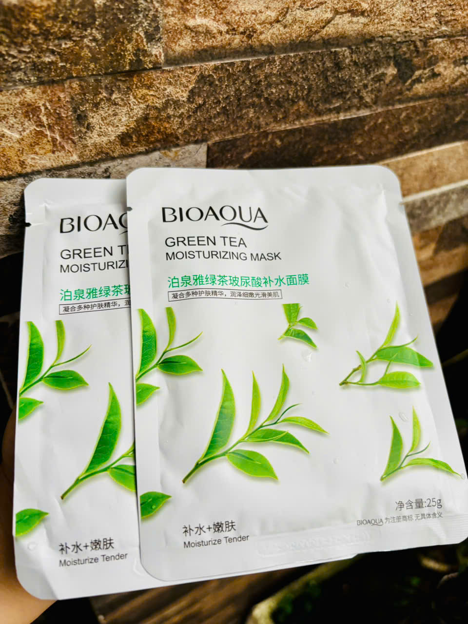 Mặt nạ trà xanh BQ (Green tea mask sheet) - Ảnh 2